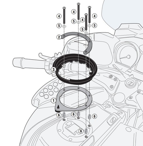 Givi bf47 kappa bf47k tanklock - givi,